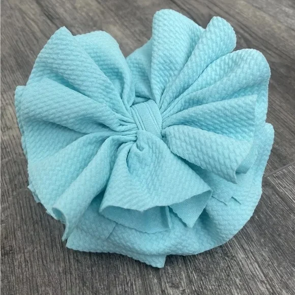 Baby Girl Blue Headband Comfortable and Cute - Picture 2 of 2